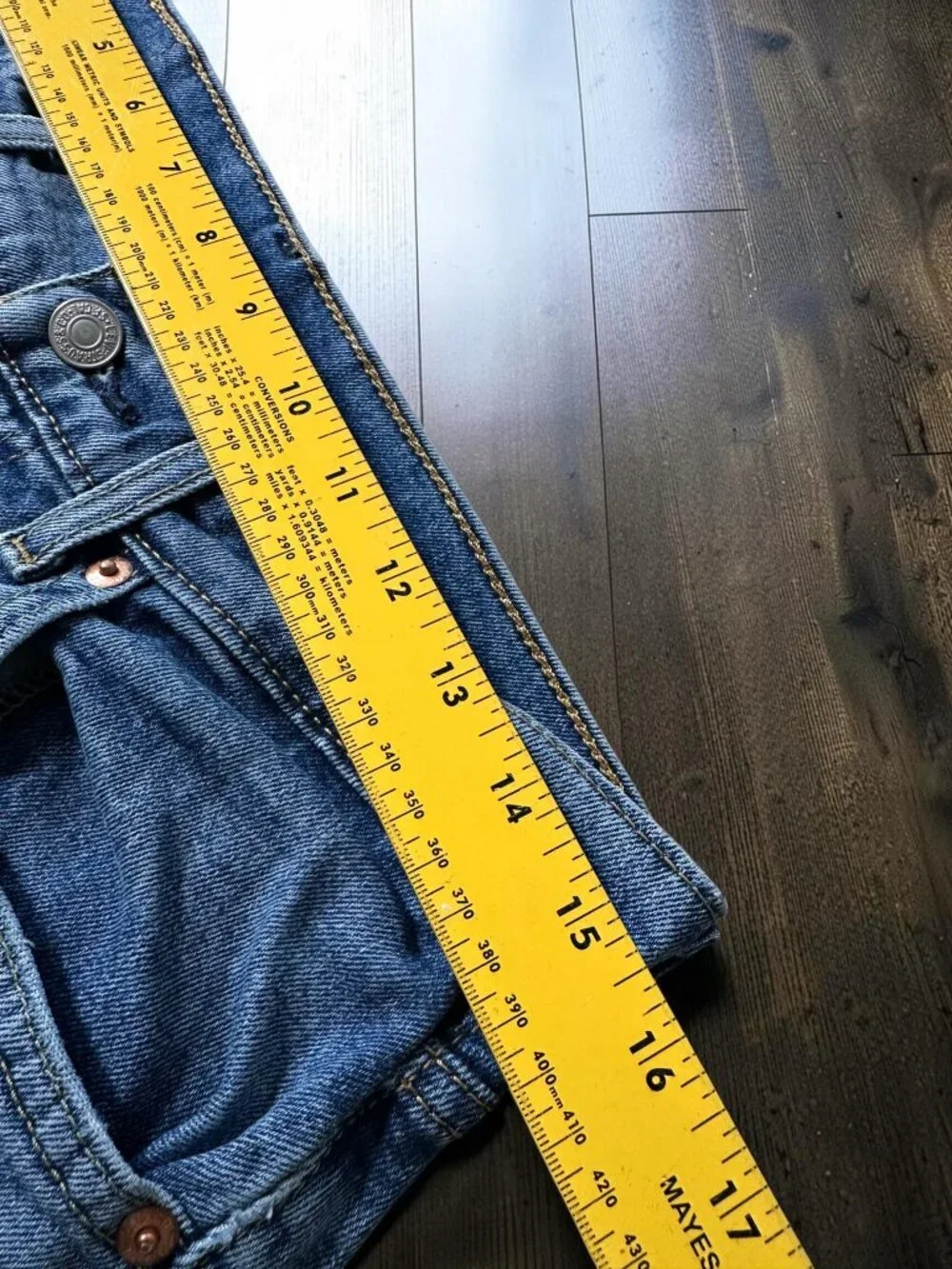 Levi’s 505 Jeans Men’s 32x30 Blue Solid Regular Fit Y2K